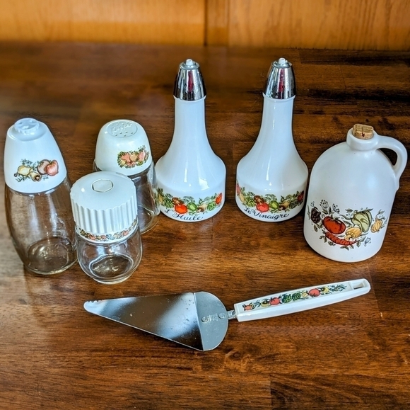 Vintage CorningWare Kitchen 7 Piece Set by Gemco - Picture 1 of 7
